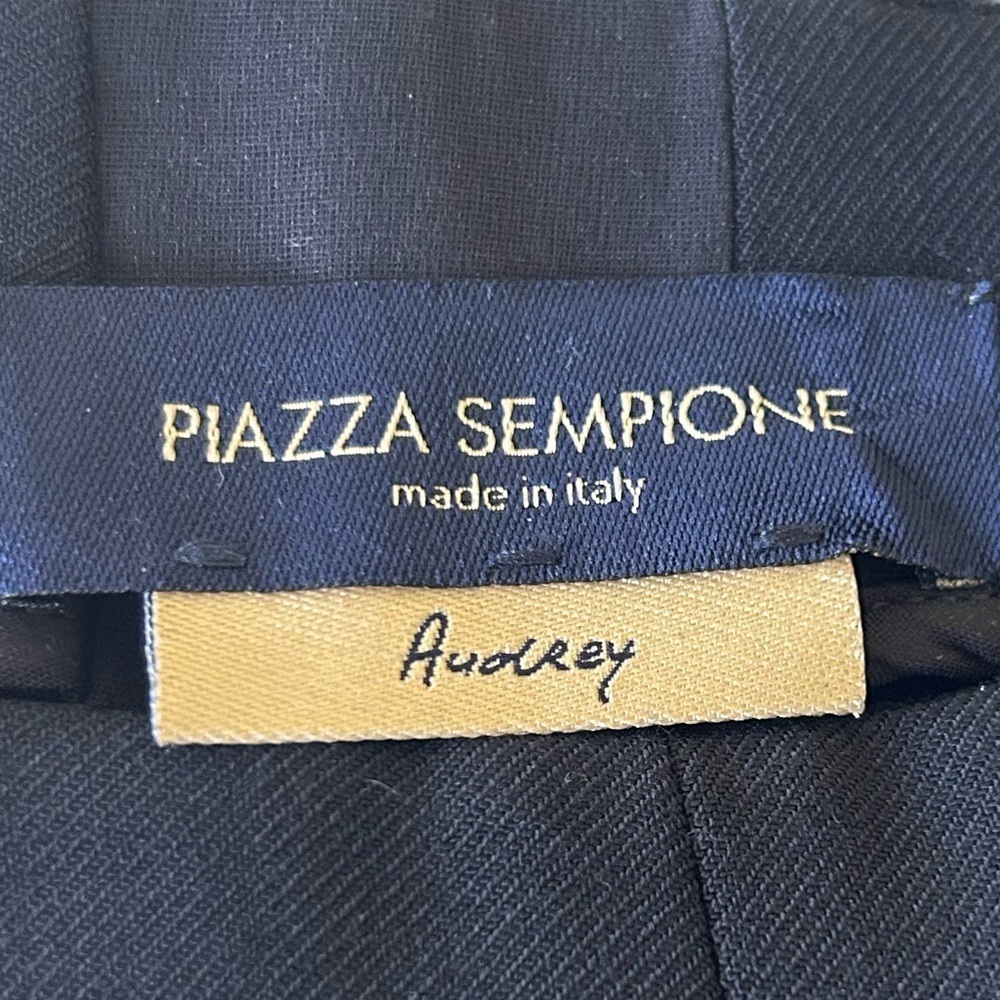 Piazza Sempione Tuxedo Audrey Pants Black Ponte Knit Excellent Made in Italy 40 - Picture 7 of 10